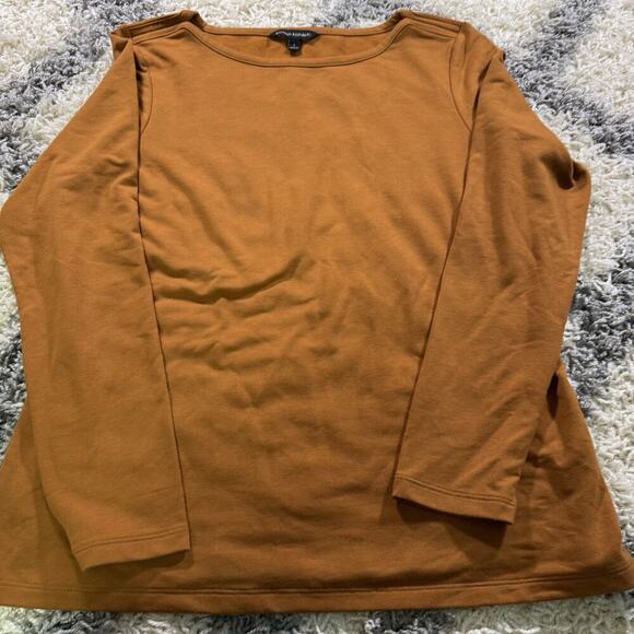 Banana Republic Tops - Banana Republic Women’s Brown Long Sleeve‎ Boat Neck Comfort Soft Blouse L